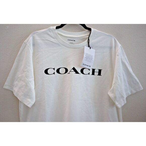 Coach C9693 Men's Sz Large Bright White Essential S/S T-Shirt - Picture 3 of 7